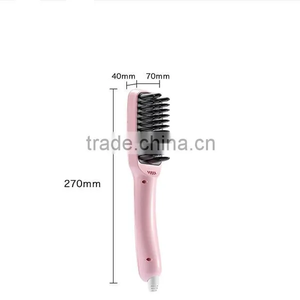 Hair Salon Equipment For Hair Care 2 In 1 PTC Heater Anion Hair Straightener Brush photo-4