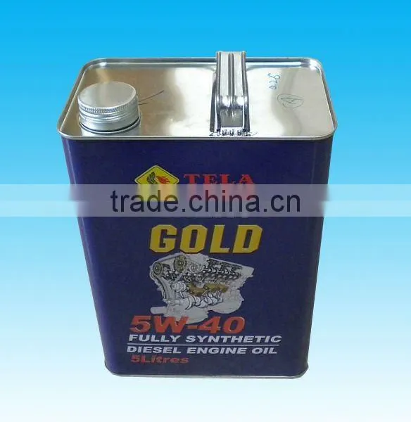5L Engine Oil Rectangular Tin Cans
