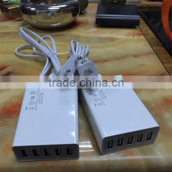 40W 5V 8A 5 Ports USB Charger,home Charger,travel Charger,wall Charger,For IPhone6 IPad Samsung Smart Phone Black USB Charger photo-6