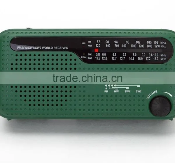 Solar&Dyanmo Power Emergency Led AM FM Portable Radio photo-2