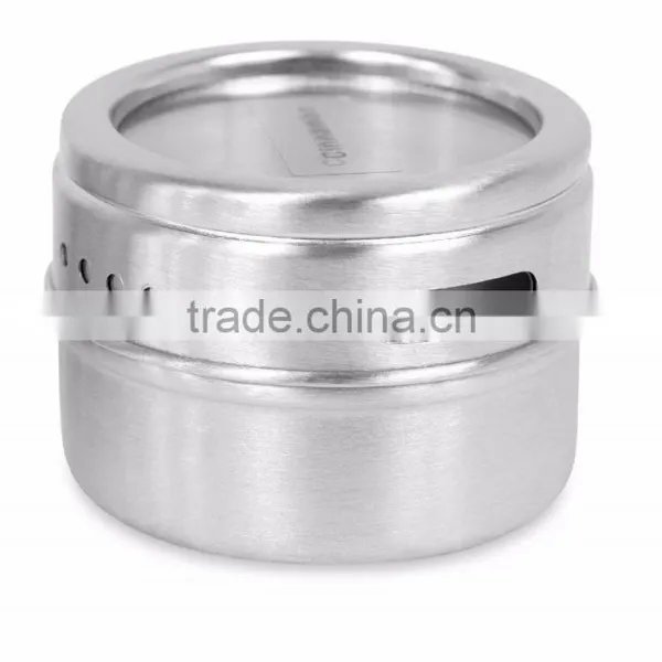 High Quality Useful Spice Stainless Steel Magnetic Cruet Condiments Spice Rack photo-5