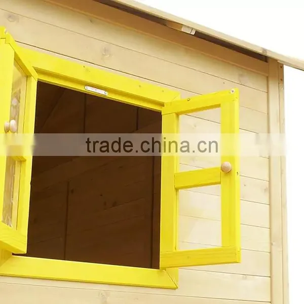 Large Wooden Painted Cubby House Furniture With Slide photo-6