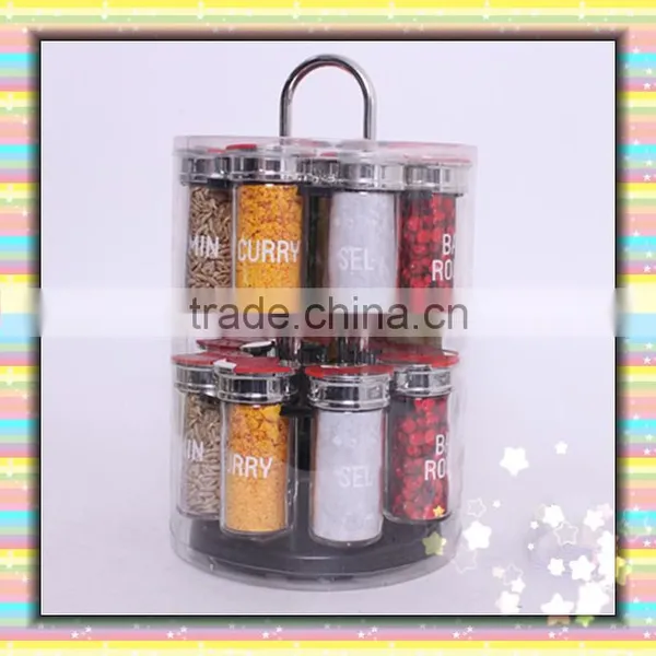6pcs Oval Spice Jar With Metal Rack photo-2