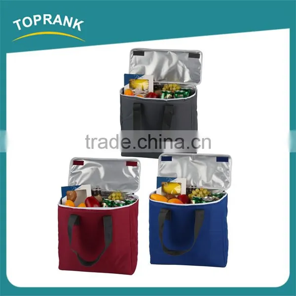 Cheap Wholesale Promotional Blank Soft 600D Insulated Tote Cooler Bag for Frozen Food photo-2