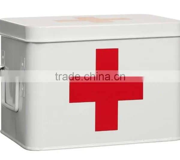 Multifunctional Rectangle Metal Medicine Storage Box Portable First Aid Cabinet photo-6