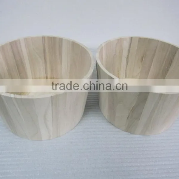 Hot Sale Natural Handmade Round Shape Solid Wooden Barrel, Wood Barrel With Rope Handle Manufacture photo-5