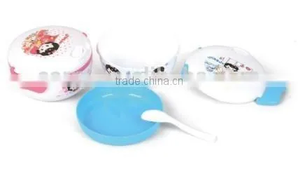 Plastic Small Round Double Lunch Boxes/Insulation Boxes photo-2