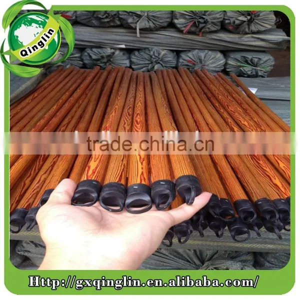 Pvc Coated Wood Handle With Short Plastic Black Cap Made by Guigang Factory photo-4