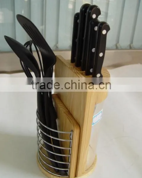 12pcs Knife Block and Kichen Tools Set Wooden Block photo-5