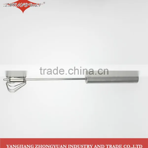 Stainless Steel Handle Slicone Rotary Egg Beater photo-4