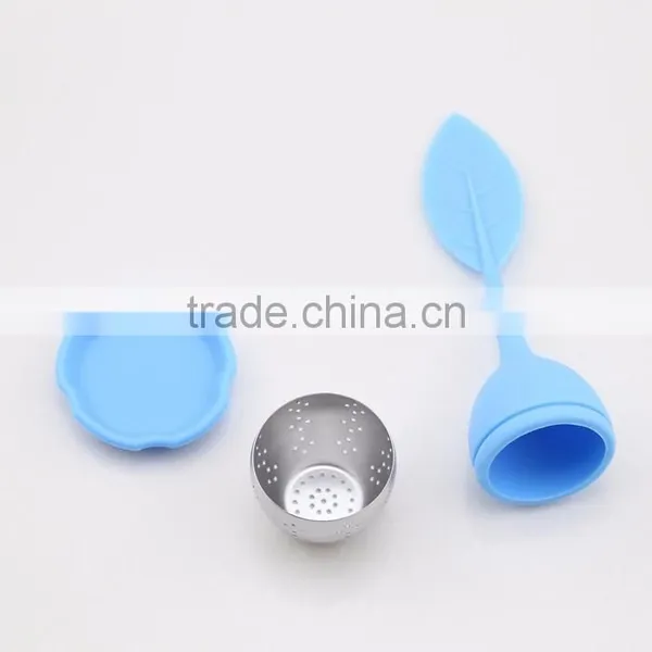 Cute Silicone Handle Tea Infuser Strainer With Drip Tray photo-6