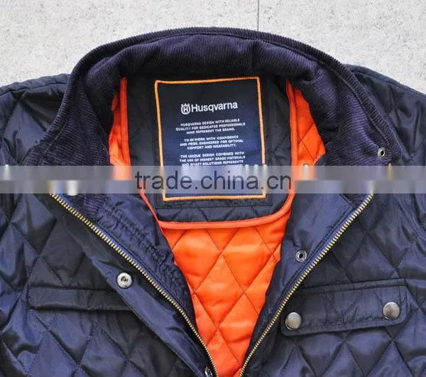 European Style Diamond Stitching Cotton Padding Quilted Bomber Jacket photo-2
