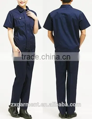 2016 OEM Wholesale Unisexs Garage Overall Uniform Short Sleeve Workwear photo-3