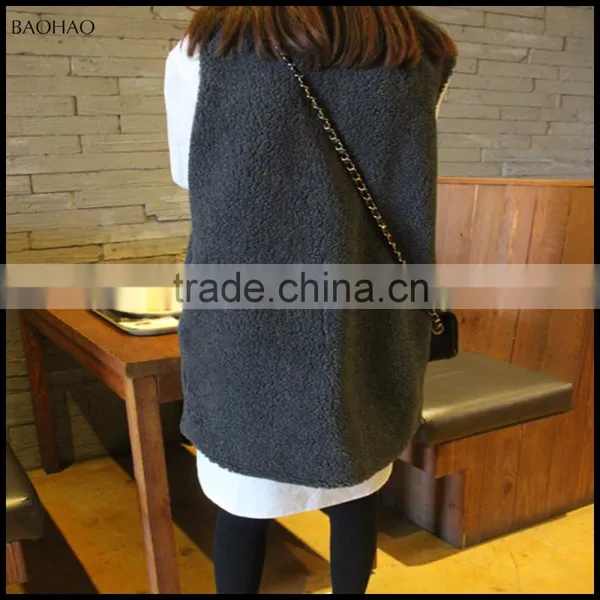 Ladies Elegant Winter Coat Long Winter Trench Vest Ladies Lamb Long Winter Coats photo-4
