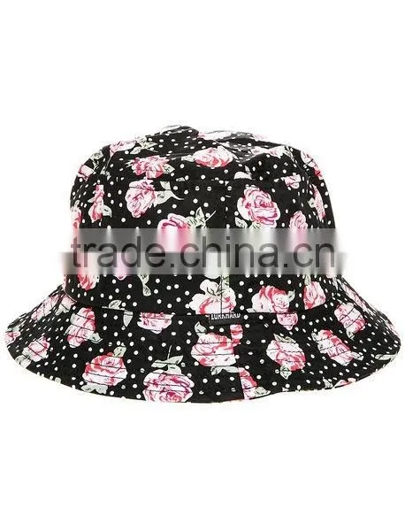 Custom Floral Round Top Bucket Hat photo-3