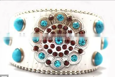 Women's Luxury Leather Bracelets 2016 Sparkling Heart Soft Leather Bracelets High End Leather Bracelets photo-3