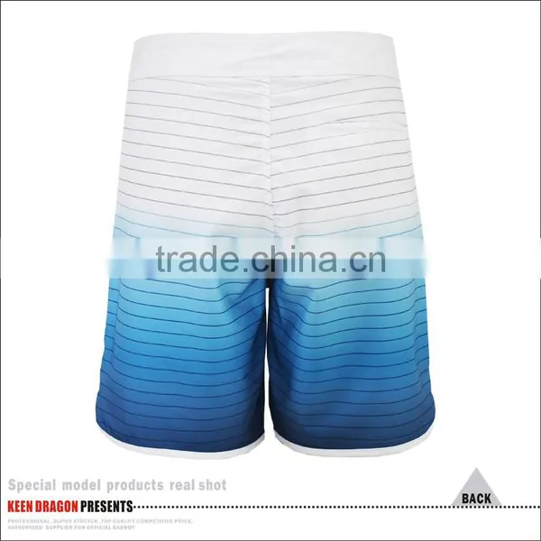 QUCIK DRY BLUE SHORTS FASHIONABLE MENS SWIM TRUNKS WITH BACK ZIP POCKET photo-2
