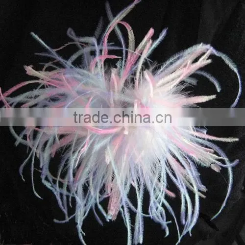 Tie-dye Ostrich Puff Clip