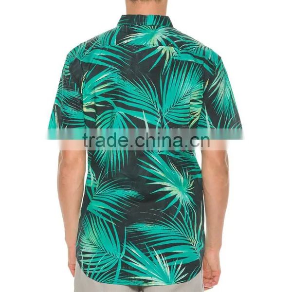 China Wholesale Mens Hawaiian Shirt, Coconut Palm Hawaiian Shirt photo-3