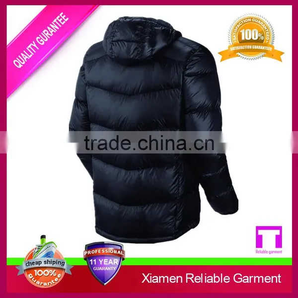Contrast Zipper Men Goose Down Jacket With Shoulder Pads photo-2