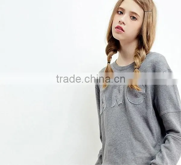 Female Hemp Grey Sets Round Collar Fleece photo-4