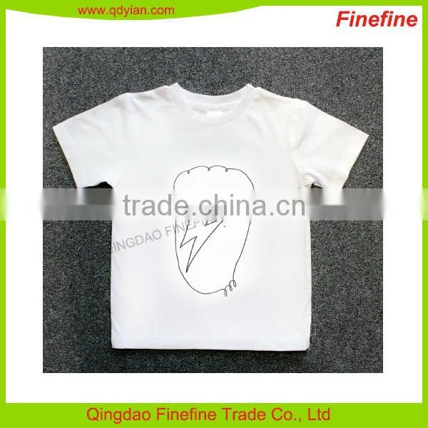 Age 1-7 Years Old Summer Organic Cotton Single Jersey 160gsm Baby Kids T Shirt photo-5