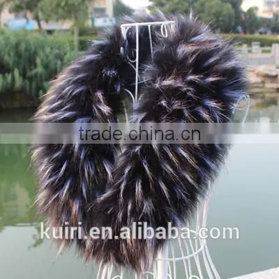 Factory Price Fur Trim/Faux Fur Natural Raccoon/fox Fur Large Fur Collar photo-5