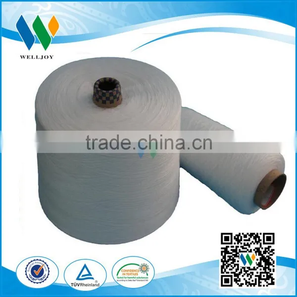 Yizheng Best Staple Fiber Yarn 100%polyester Spun Yarn Sewing Thread Raw White photo-3