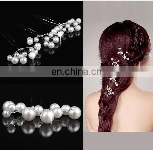 Bride Wedding Headcomb Pearl Hair Clip Wedding Accessories photo-3