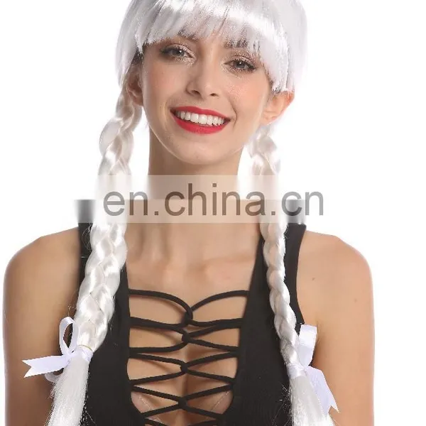 White Party Wigs With Braids P-W215 photo-4