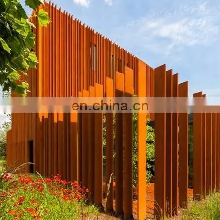 Corten Steel Fence Weathering Steel Wall photo-5
