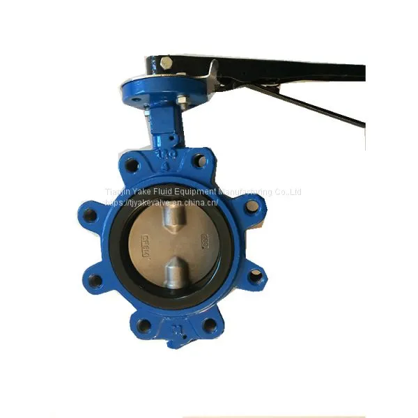 Lug Conentric SS304 Disc Butterfly Valve Lug Double Shaft Pinless Butterfly Valve With Lever photo-3