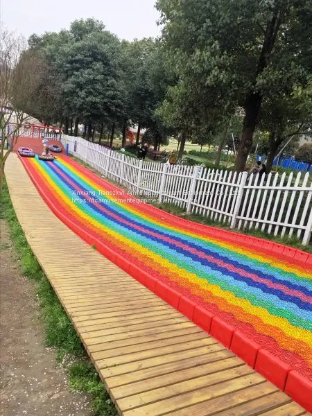 Factory Direct Sale Large-Scale Amusement Equipment Colorful Skiing Rainbow Slide Road Amusement
