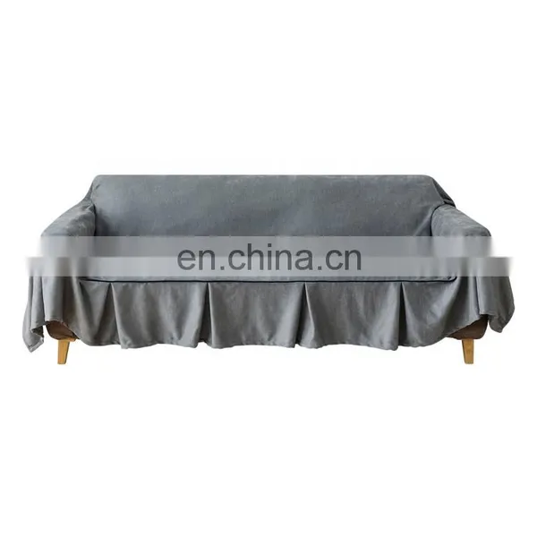 Chinese Manufacture Dust- Proof Couch Cover Set Sofa Protector Chenille 100% Polyester Embroidered Sofa Cover photo-6