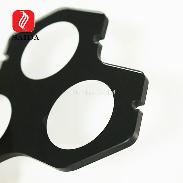 Customzied 3mm 4mm 5mm Black Ceramic Silkscreen Printing Toughened Glass for Architectual Lighting photo-3