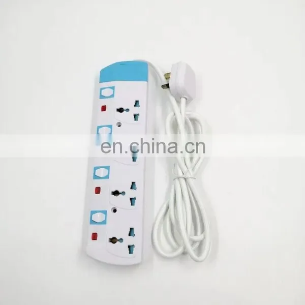 High Quality 2m Electrical Universal Standard Extension Socket Protection 4 Outlet Power Strip Socket Household Sockets photo-2