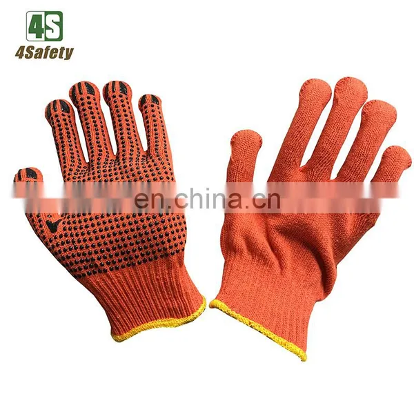 4SAFETY 10G Grey String Knitted Cotton PVC Dotted Gloves Work photo-2