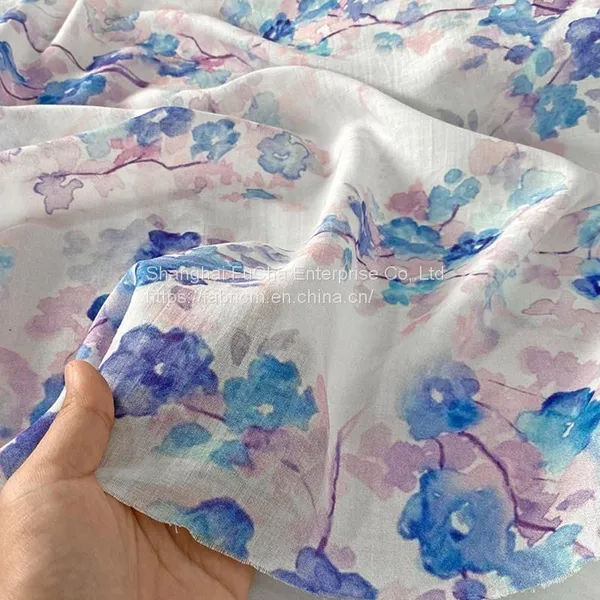 Hot Sale Digital Poplin Cotton Print Undershirt Textile Fabric photo-2