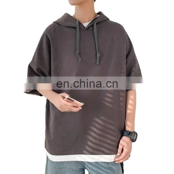 Latest Design 2022 Fashion Style Half Sleeve Men's Hoodie
