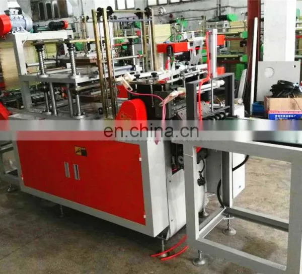 Fully Automatic High Speed Double Layers PE LDPE HDPE Plastic Gloves Making Machine photo-2