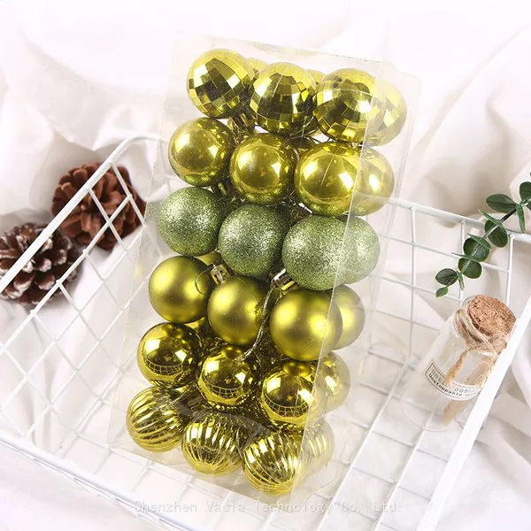 Electroplated Christmas Balls: 4cm Hand-Painted Plastic Ornaments – 50pcs for Wholesale & Festive Scenes photo-5