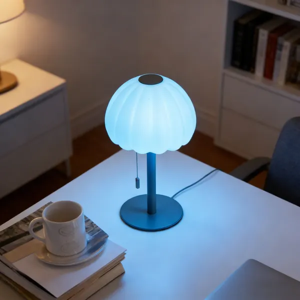Remote & Touch Control 16 RGB Color Changeable Rechargeable Plastic Modern LED Desk Lamp for Bedroom Home Restaurant Use photo-2