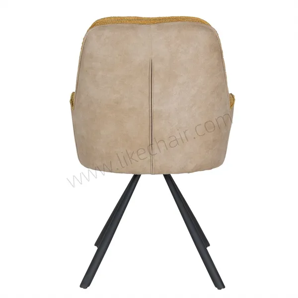 360 Swivel Modern Nordic Design Dining Chair Comfortable Velvet Fabric Durable Steel Legs Home Office Gym Hotel Hall Use photo-5