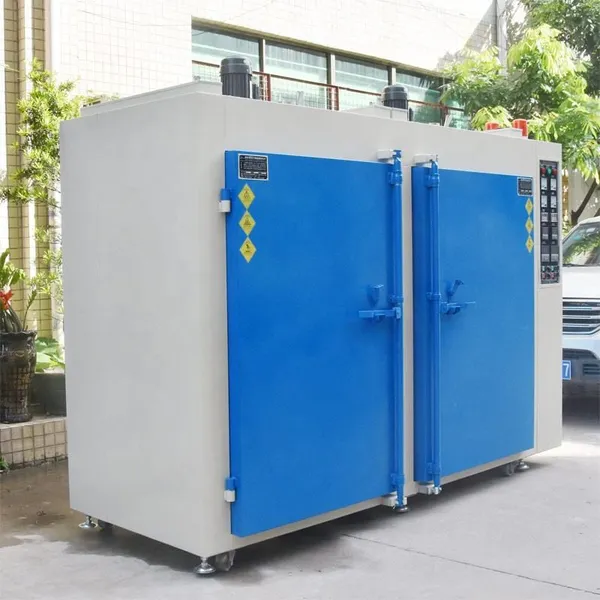 Hornos industriales de secado con calentamiento eléctrico de doble puerta a precio de fábrica para el secado de botellas de cosméticos.