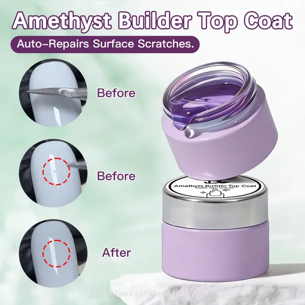 Vegan Non Toxic Crystal Violet Builder Gel Polish Nail Apex Strengthening Hard Gel for Nail Salon Supplies OEM ODM