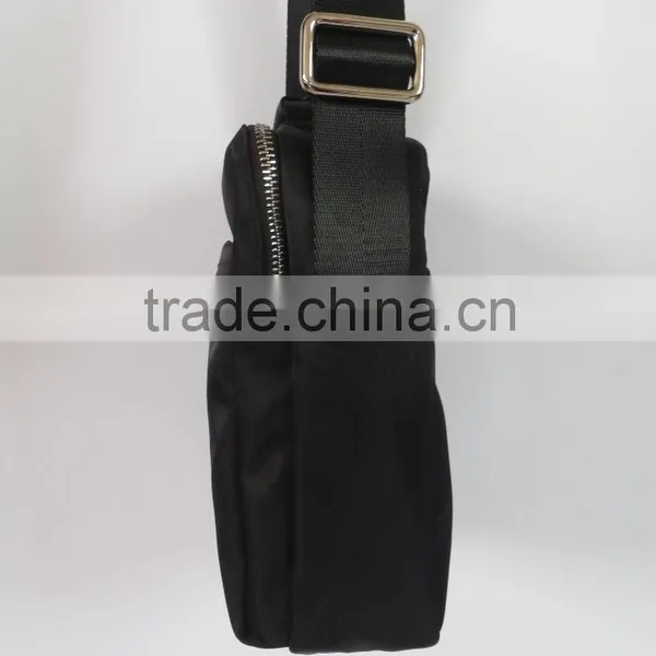 Simple Style Black Waterproof Long Shoulder Bag Men for Daily photo-3