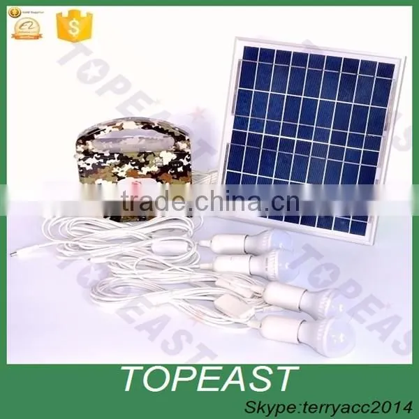 Outdoor Solar Power Panel LED Light Lamp USB Charger Home System Kit