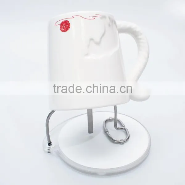 Original Design Innovative Cat Shaped Stainless Steel Cup Holder With Ceramic Pad, Stainless Steel Drink Cup Holder, Ceramic Pad photo-5