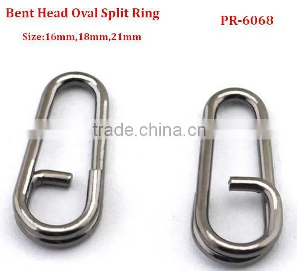 Carp Fishing Tackle Accessories Fishing Round Oval Split Rings Bent Head Oval Split Ring