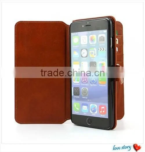 Women Style Wallet Leather Case With Mirror And Card Slots For Iphone 6 photo-2
